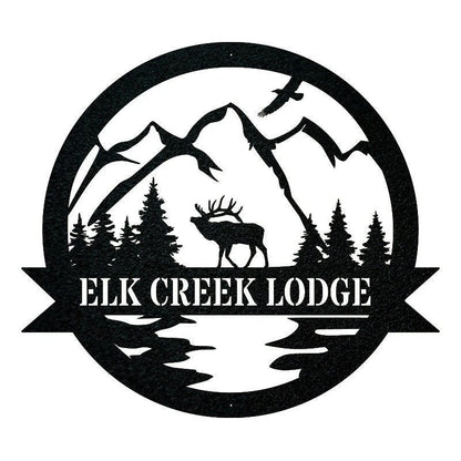 Elk Name Metal Sign, Elk Hunter Christmas Gift, Last Name Art, Family Name Sign, Caribou Sign, Elk Hunting Gift, Wall Decor, Elk Antler Sign Laser Cut Metal Signs Custom Gift Ideas
