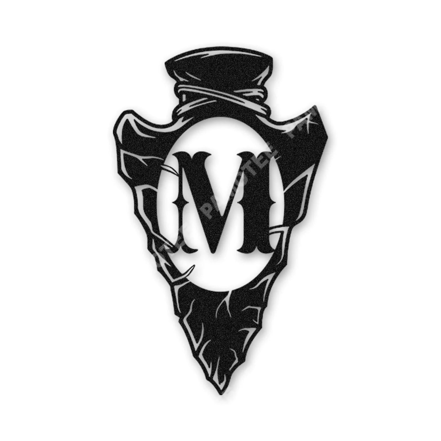 Personalized First Letter American Native Arrowhead Metal Sign, Steel Wall Hanging, Metal Laser Cut Metal Signs Custom Gift Ideas