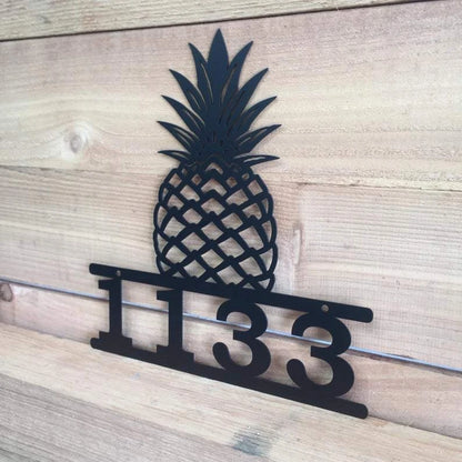 Custom Metal Pineapple Address Sign Cut Metal Sign Metal House Sign