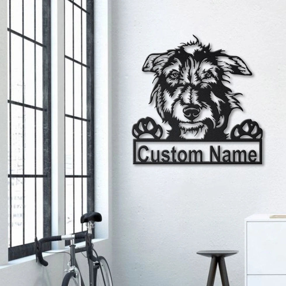 Personalized Scottish Deerhound Dog Metal Sign Art, Custom Scottish Deerhound Dog Metal Sign, Dog Gift, Animal Funny, Birthday Gift, Laser Cut Metal Signs Custom Gift Ideas
