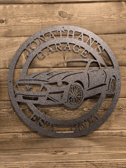 2000's Mustang Sports Car Sign, Cut Metal Sign, Metal Wall Art, Metal House Sign Laser Cut Metal Signs Custom Gift Ideas