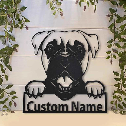 Personalized Boxer Dog Metal Sign Art, Custom Boxer Dog Metal Sign, Boxer Dog Funny, Dog Gift, Animal Custom, Laser Cut Metal Signs Custom Gift Ideas