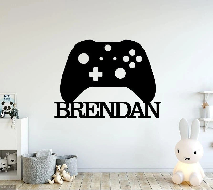 Personalized Gaming Room Sign, Bedroom Metal Art, Video Games Home Decor, Controller Metal Sign, Custom Metal Wall Art, Laser Cut Metal Signs Custom Gift Ideas
