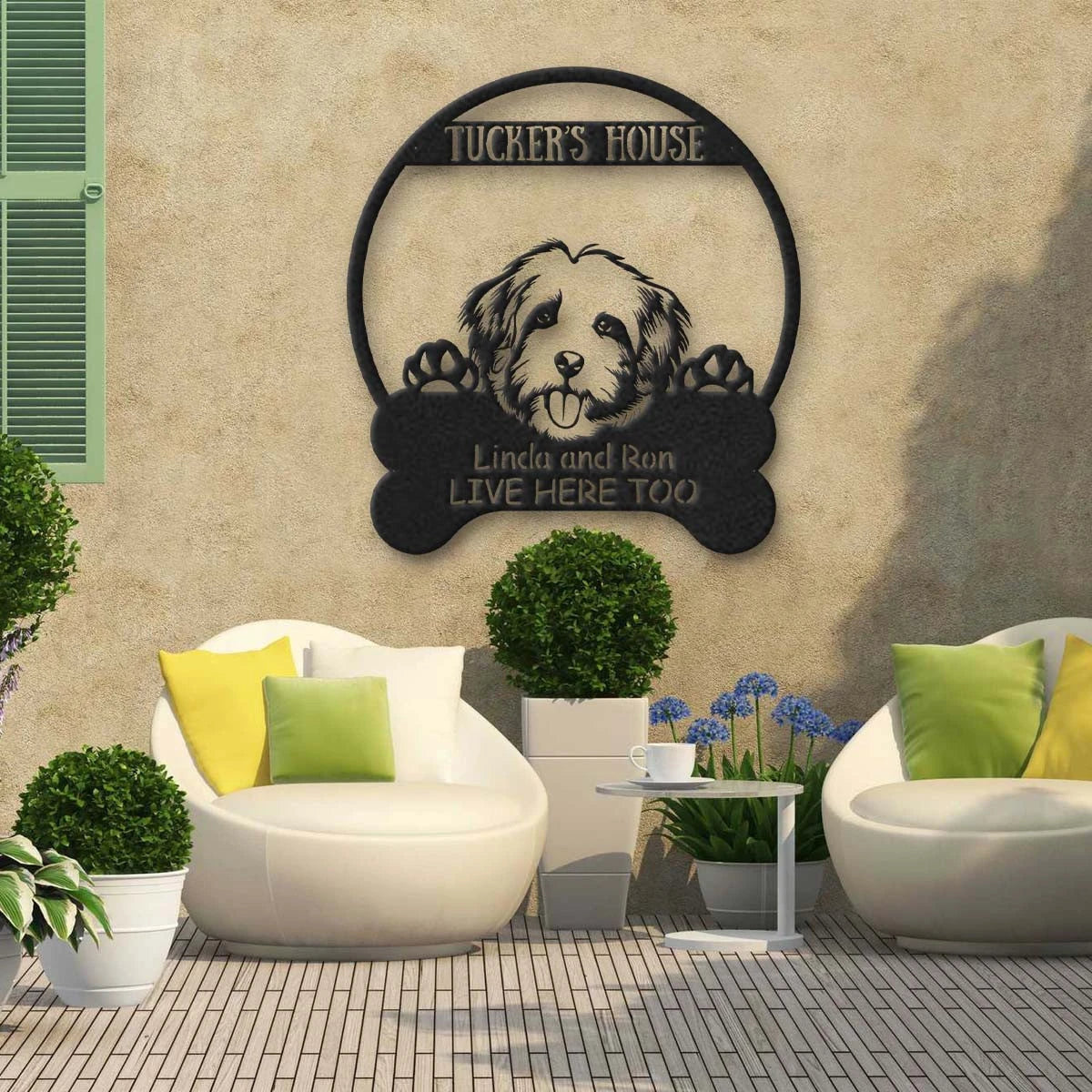 Cavachon Dog Lovers Funny Personalized Metal House Sign Laser Cut Metal Signs Custom Gift Ideas