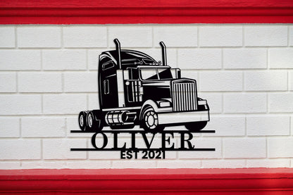 Trucker, Customized Metal Trucker Sign, Sign For Truck Driver, Trucker Sign, Personalized Sign, Custom Metal Sign, Personalized Gift For Him Laser Cut Metal Signs Custom Gift Ideas