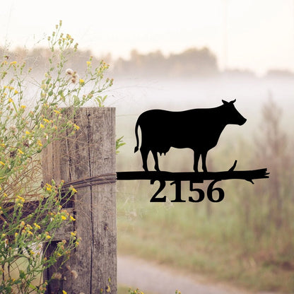 Custom Funny Cow Metal Tree Stake, Farm, Barn Decoration Laser Cut Metal Signs Custom Gift Ideas