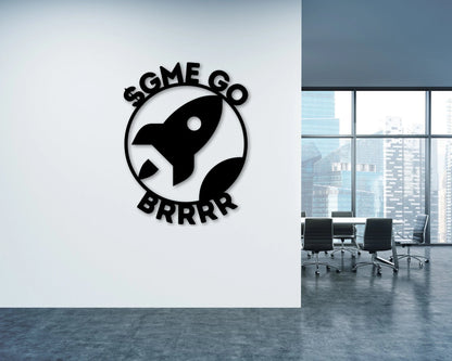 Gme Go Brrr, To The Moon, Office Sign, Custom Metal Sign, Wallstreet Sign, Wallstreetbets, Dfv, Gamestop Stock, Diamond Hands, Personalized Laser Cut Metal Signs Custom Gift Ideas