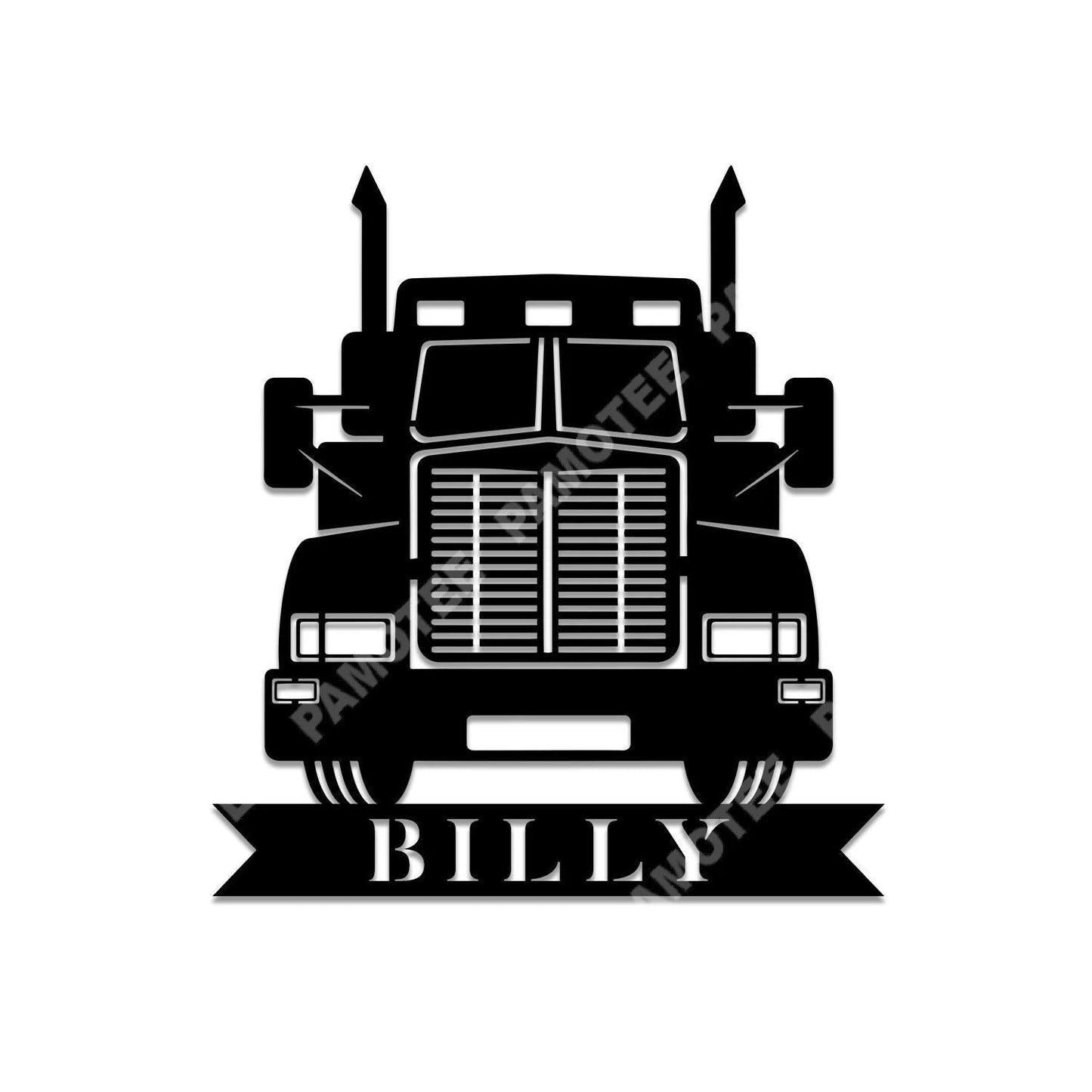 Custom Semi Truck Metal Wall Decor, Wall Hanging Steel Art For Him, Metal Laser Cut Metal Signs Custom Gift Ideas