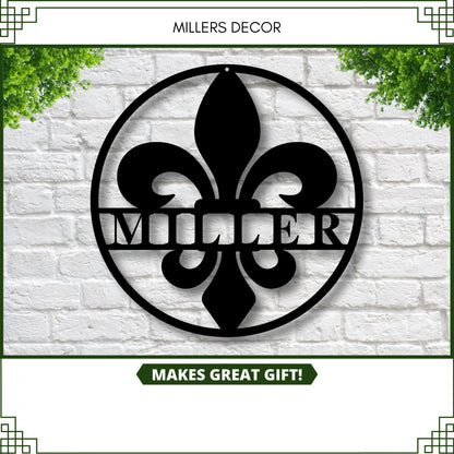 Fleur De Lis Customized Sign, Wall Mount Personalized Fleur De Lis, Personalized Fleur De Lis, Last Name Fleur De Lis,fl, Laser Cut Metal Signs Custom Gift Ideas