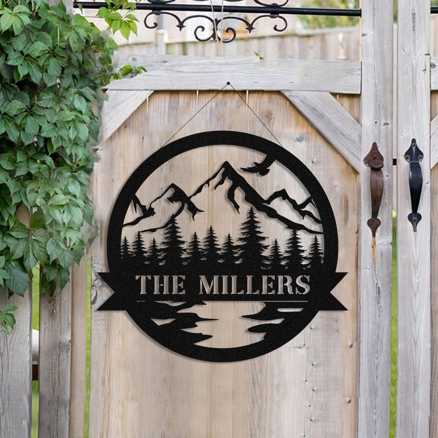 Personalized Name Forrest Deer Hunting Hunter Metal Sign, Custom Farm, Cabin, Metal Laser Cut Metal Signs Custom Gift Ideas