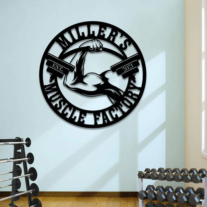 Personalized Metal Gym Sign, Fitness, Cross Fit Club, Home Decor, Anniversary Art Gift For Him her, Metal Laser Cut Metal Signs Custom Gift Ideas
