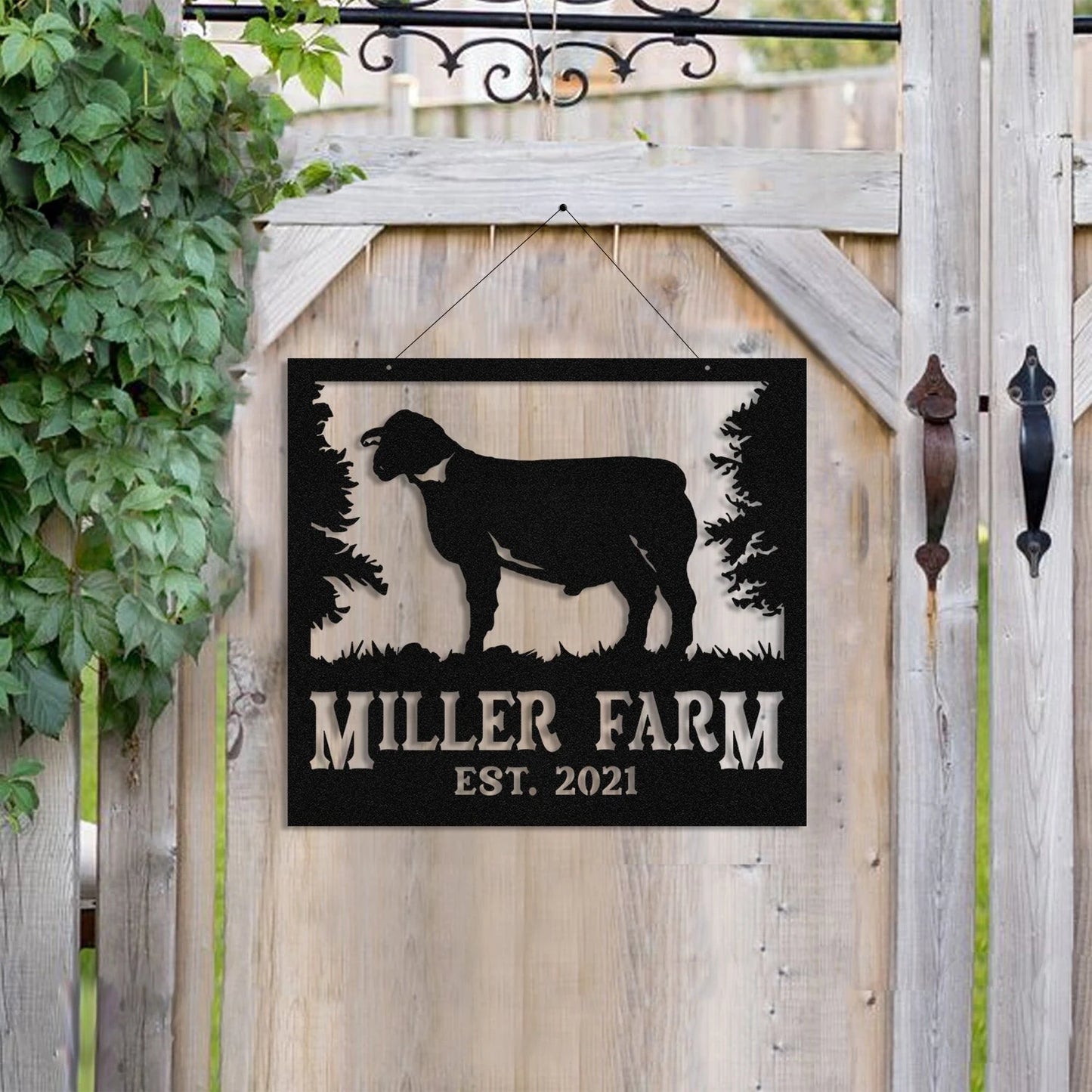 Personalized Metal Farm Sign Dorper Sheep, Metal Laser Cut Metal Signs Custom Gift Ideas