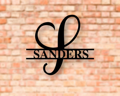Personalized Signs For Home Last Name Metal Sign Metal Monogram Sign Family Name Sign Welcome Front Porch Sign Gift