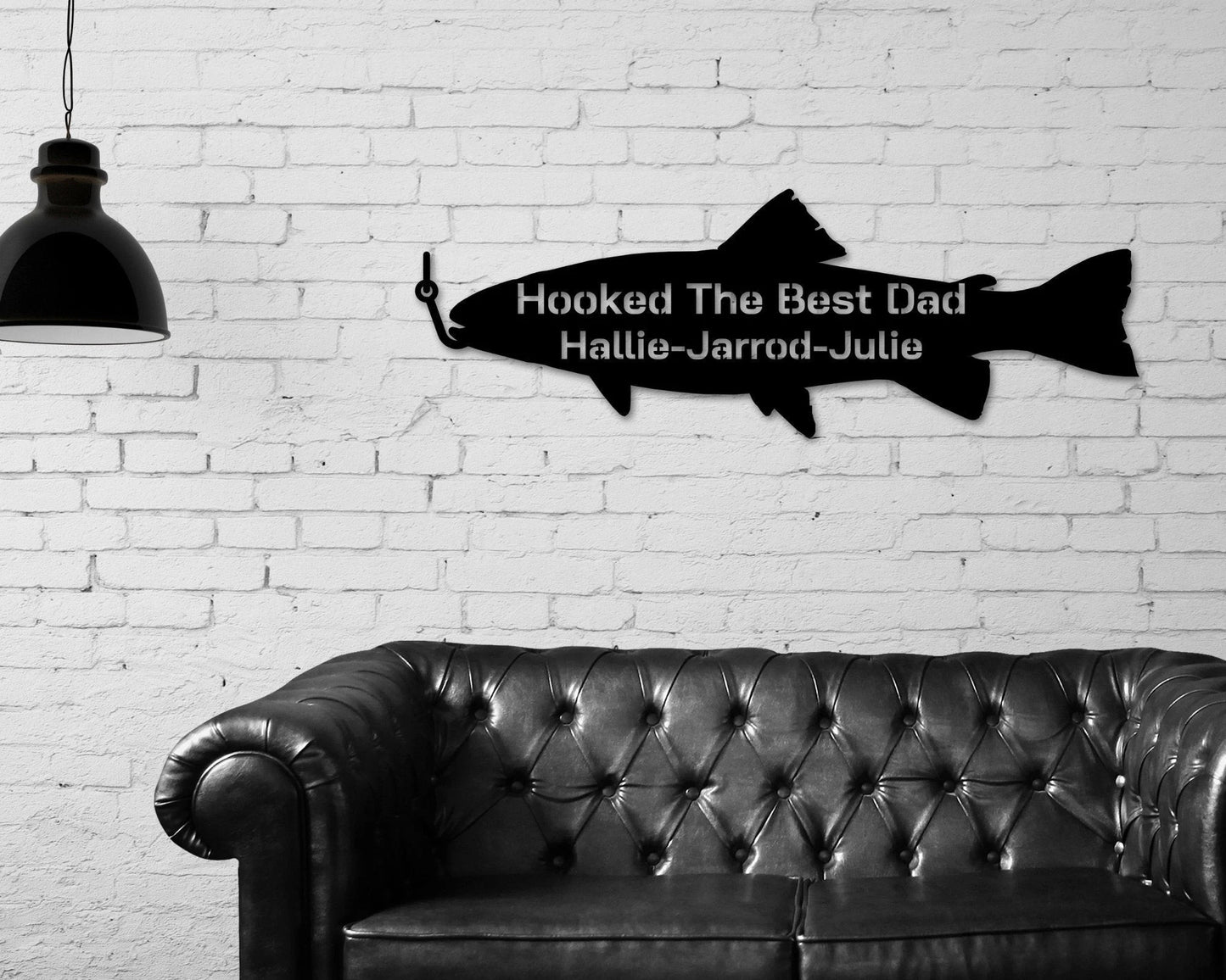 Fathers Day Fish Sign, Fishing Sign, Fathers Day Gift, Gift For Husband, Personalized Sign, Personalized Fishing Sign, Dads Greatest Catch Laser Cut Metal Signs Custom Gift Ideas