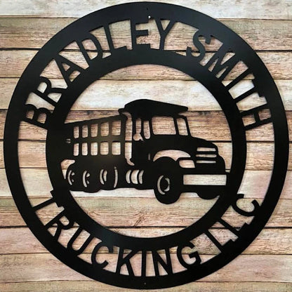 Excavation Contractor Decor, Personalized Dump Truck Business Sign, Custom Trucking Company Door, Wall Hanger Gift, Construction Gifts Laser Cut Metal Signs Custom Gift Ideas