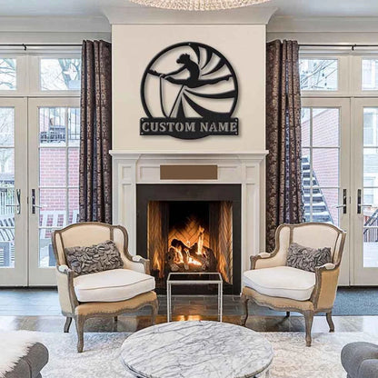 Personalized Rhythmic Gymnastics Rope Monogram Metal Sign Art, Custom Rope Sport Metal Sign, Hobbie Gifts, Sport Gift, Birthday Gift, Laser Cut Metal Signs Custom Gift Ideas