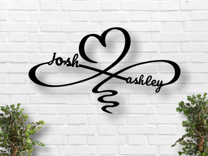 Infinity Sign Containing Names, Personalized Metal Infinity Sign, Infinity Metal Sign, Infinity Sign Name, Infinity Sign, Laser Cut Metal Signs Custom Gift Ideas