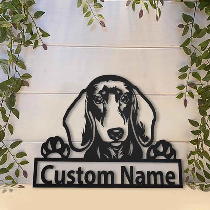 Personalized Dachshund Dog Metal Sign Art, Custom Dachshund Dog Metal Sign, Animal Funny, Father's Day Gift, Pet Gift, Laser Cut Metal Signs Custom Gift Ideas
