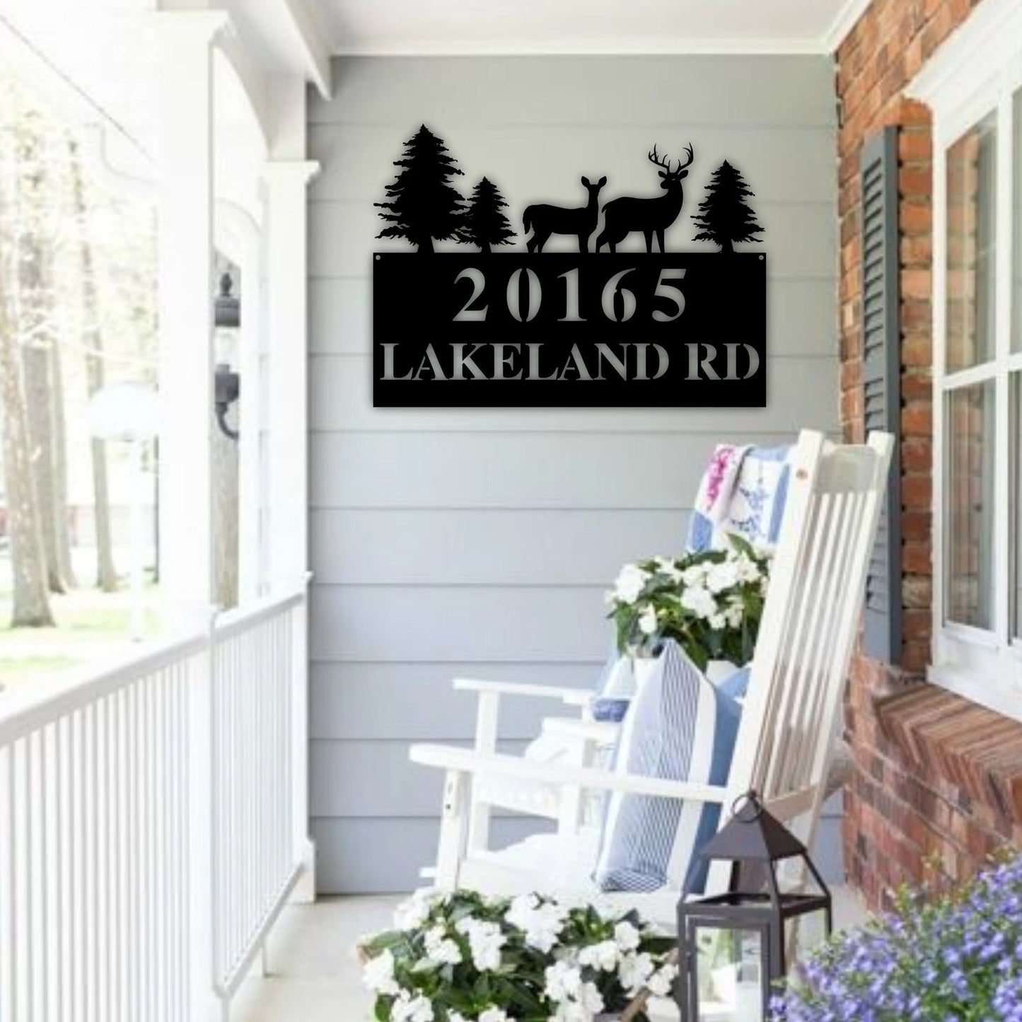 Custom Metal Address Sign, 2 Line, Rustic Sign, Metal House Number Sign, Address Plaque, Mountain Decor, Mountain House, Housewarming Laser Cut Metal Signs Custom Gift Ideas