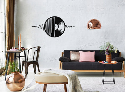 Record Metal Wall Decor, Metal Wall Art, Housewarming Gift, Home Decor, Office Decor, Interior Design, Metal Laser Cut Metal Signs Custom Gift Ideas