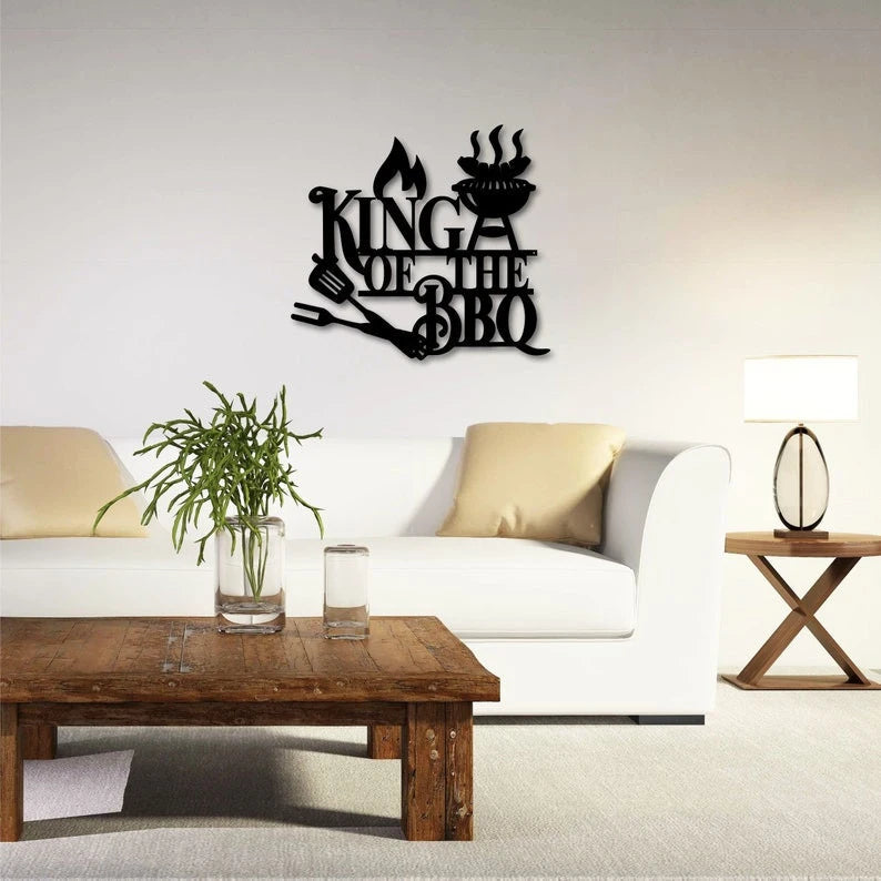 King of the BBQ Cut Metal Sign Laser Cut Metal Signs Custom Gift Ideas