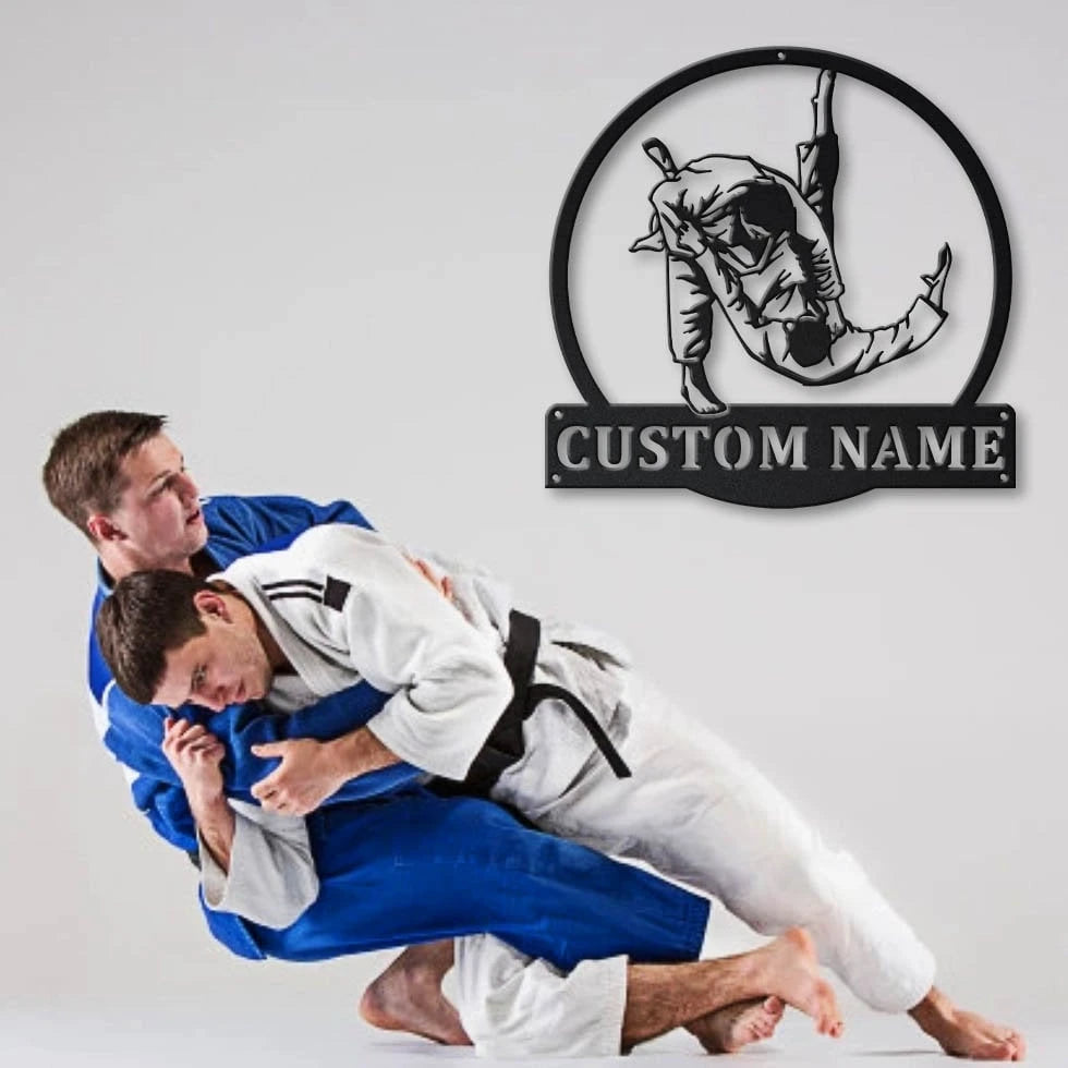 Personalized Judo Monogram Metal Sign Art, Custom Judo Sport Metal Sign, Hobbie Gifts, Sport Gift, Birthday Gift, Laser Cut Metal Signs Custom Gift Ideas
