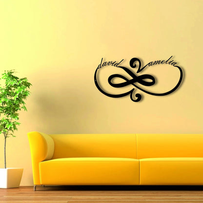 Personalized Infinity Symbol, Infinity Sign Name, Infinity Metal Sign, Infinity Sign Containing Names, Metal Wall Art Decor Laser Cut Metal Signs Custom Gift Ideas-2