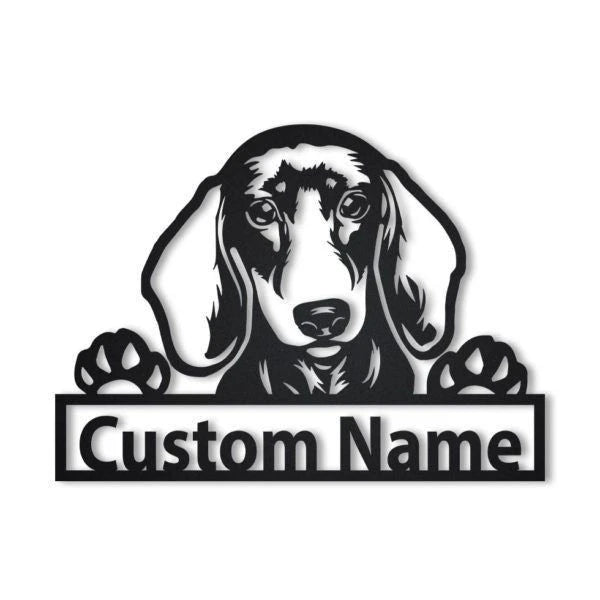 Dachshund Personalized Metal Wall Decor, Cut Metal Sign, Metal Wall Art, Metal House Sign Laser Cut Metal Signs Custom Gift Ideas