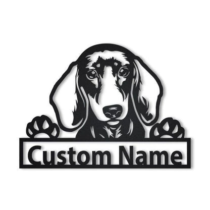 Dachshund Personalized Metal Wall Decor, Cut Metal Sign, Metal Wall Art, Metal House Sign Laser Cut Metal Signs Custom Gift Ideas