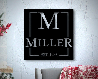 Last Name Metal Sign, Family Name Sign, Personalized Metal Wall Decor, Housewarming Gift, Welcome Sign For Front Porch, Metal Monogram Sign, Laser Cut Metal Signs Custom Gift Ideas