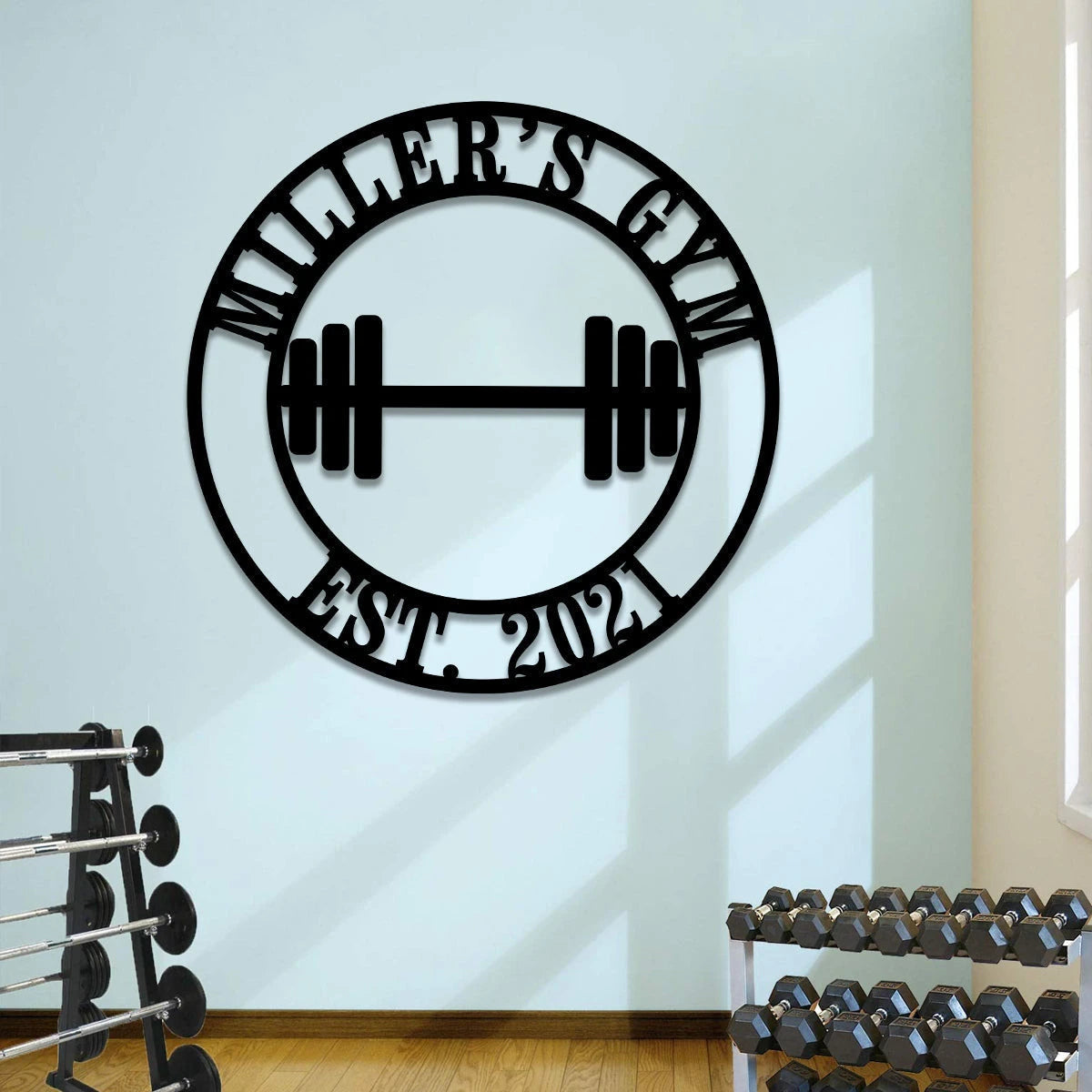 Personalized Metal Gym Sign, Cross Fit Club, Home Wall Decor, Wedding, Anniversary Art Gift, Metal Laser Cut Metal Signs Custom Gift Ideas