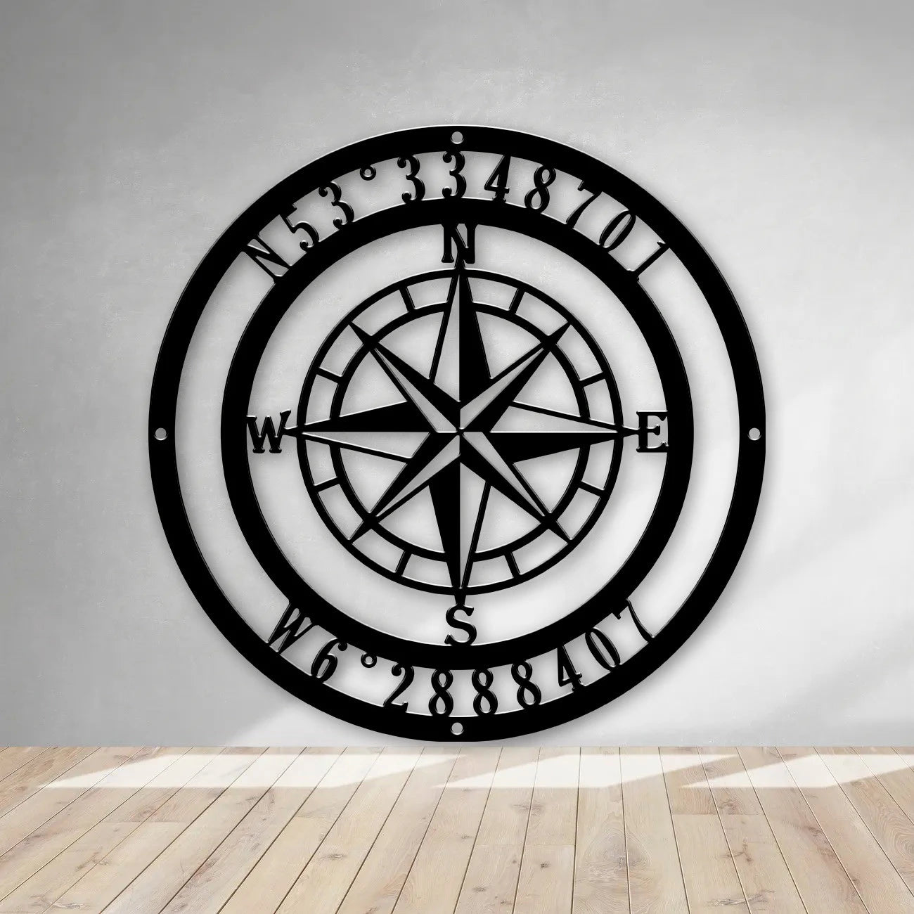 Nautical Compass Gps Coordinate Sign Cut Metal Sign Metal House Sign