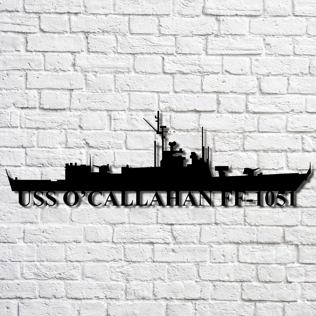 Uss O'callahan Ff1051 Navy Ship Metal Art, Gift For Navy Veteran, Navy Ships Silhouette Metal Art, Navy Home Decor Laser Cut Metal Signs Custom Gift Ideas