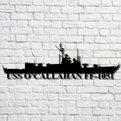 Uss O'callahan Ff1051 Navy Ship Metal Art, Gift For Navy Veteran, Navy Ships Silhouette Metal Art, Navy Home Decor Laser Cut Metal Signs Custom Gift Ideas