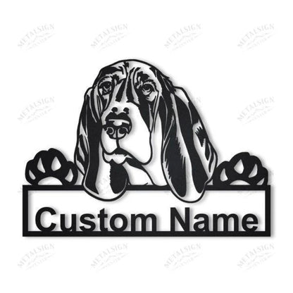 Basset Hound Personalized Metal Wall Decor, Cut Metal Sign, Metal Wall Art, Metal House Sign, Metal Laser Cut Metal Signs Custom Gift Ideas