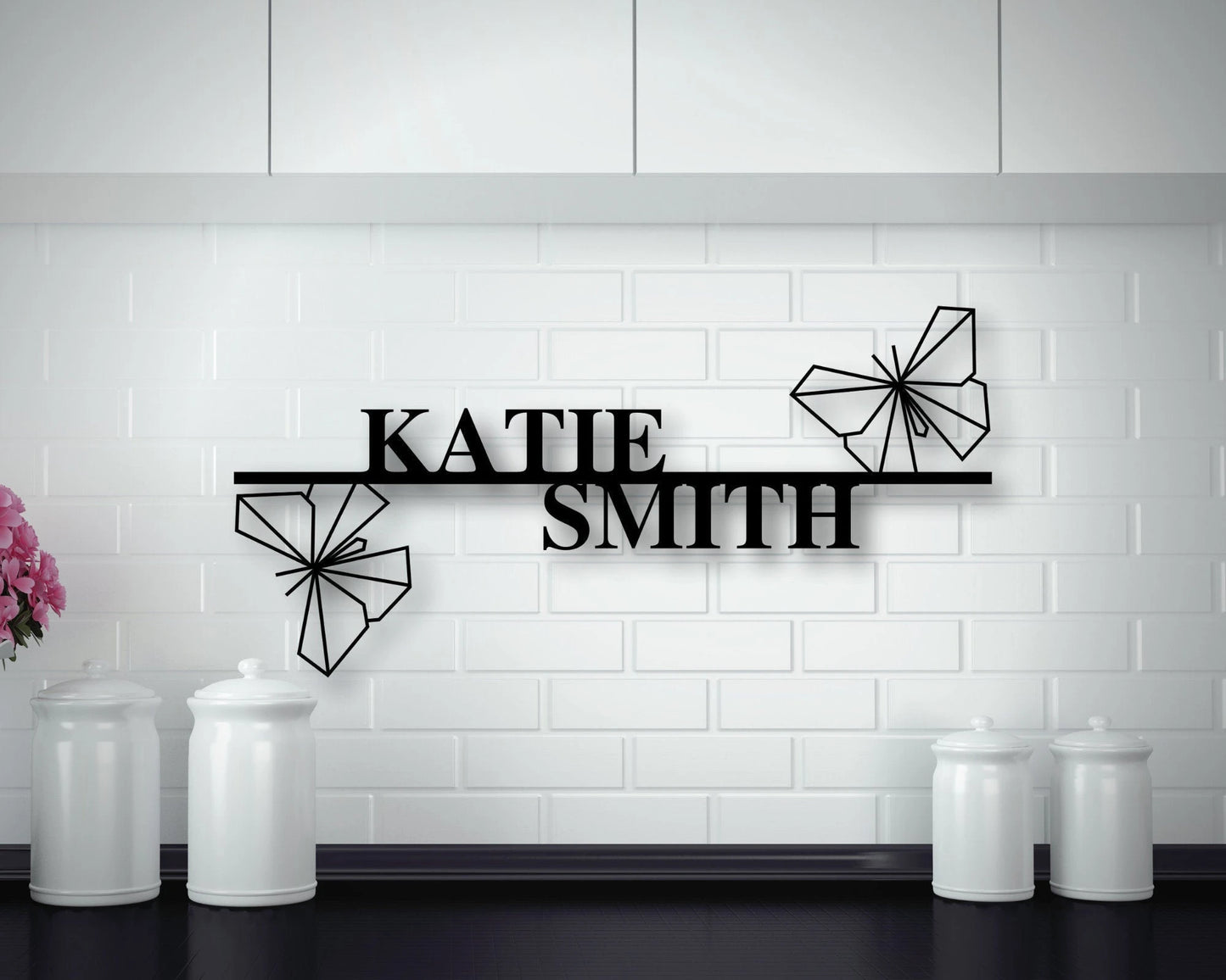 Personalized Metal Butterfly Garden Decor, Butterfly Wall Art, Outdoor Garden Signs, Personalized Butterfly Sign, Gardening Gift, Laser Cut Metal Signs Custom Gift Ideas