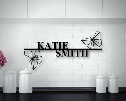 Personalized Metal Butterfly Garden Decor, Butterfly Wall Art, Outdoor Garden Signs, Personalized Butterfly Sign, Gardening Gift, Laser Cut Metal Signs Custom Gift Ideas