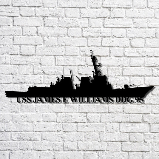Uss James E Williams (ddg 95) Navy Ship Metal Art, Custom Us Navy Ship Cut Metal Sign, Gift For Navy - metal sign