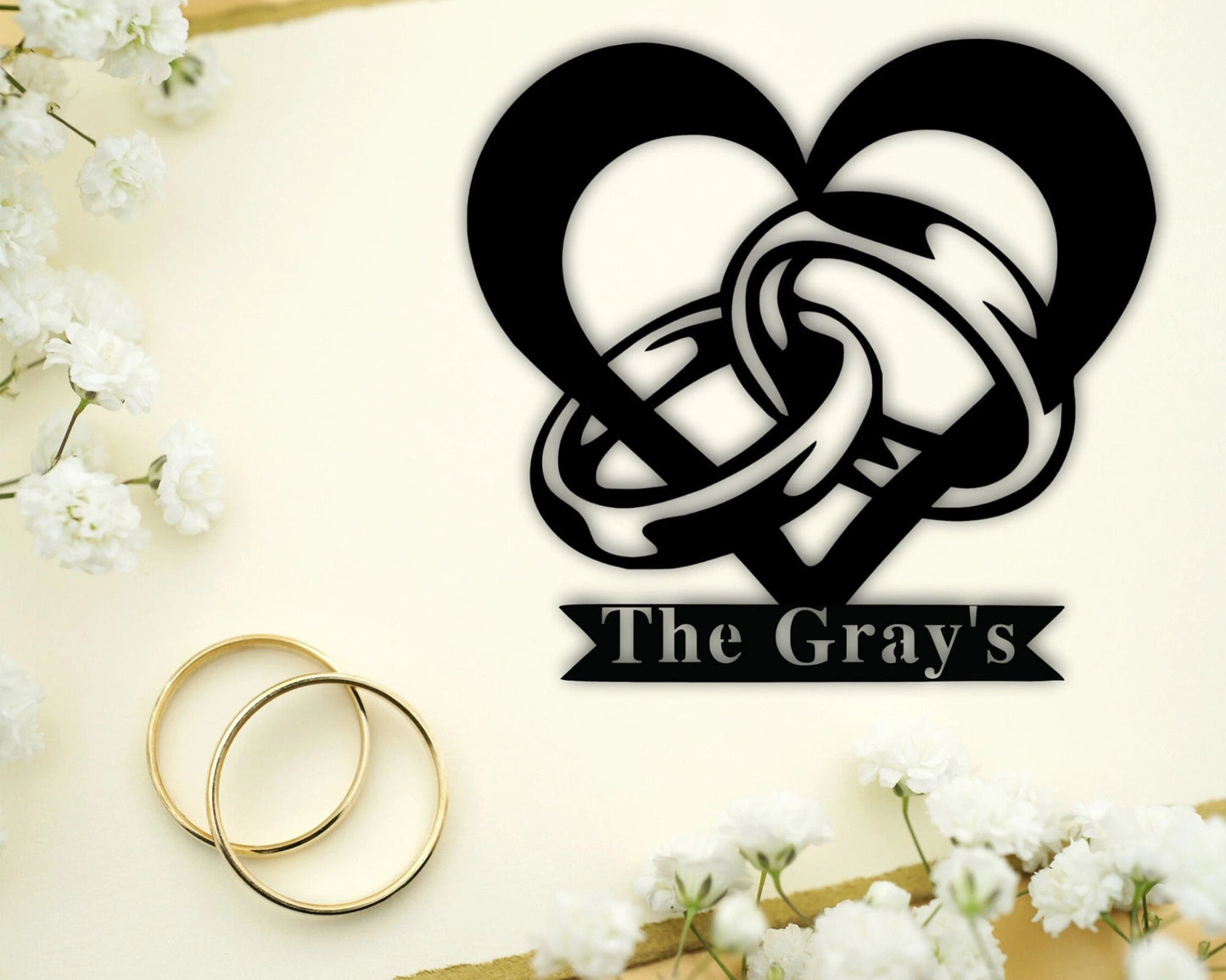 Personalized Family Name Metal Sign, Metal Monogram Sign, Last Name Sign, Housewarming Gift, Custom Metal Name Sign, Wedding Gift, Monogram, Metal Laser Cut Metal Signs Custom Gift Ideas