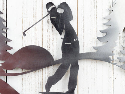 Golfer Metal Wall Decor, Golf, Gift For Him, Golf Gift, Golfer Gift, Outdoor Sign, Golf Art, Metal Sign, Fathers Day Gift, Dad Gift Laser Cut Metal Signs Custom Gift Ideas
