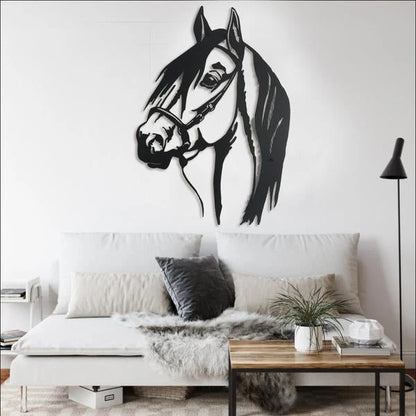 Horse Head Personalized Horse Metal Sign, Horseshoe Art, Western Decor, Initial Metal Sign, Housewarming Gift, Farmhouse Decor Metal Wall Art Laser Cut Metal Signs Custom Gift Ideas