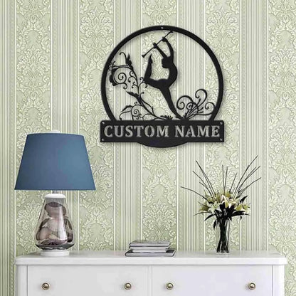 Personalized Baton Twirling Monogram Metal Sign Art, Custom Baton Twirling Metal Sign, Hobbie Gifts, Sport Gift, Birthday Gift Laser Cut Metal Signs Custom Gift Ideas