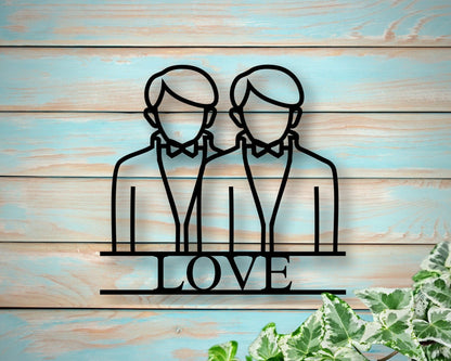 Mr And Mr Gay Engagement Gift, Personalized Gay Wedding Gift, Gay Sign, Gay Wall Art, Gay Wall Hanging, Gay Wall Decor, Custom Metal Sign, Laser Cut Metal Signs Custom Gift Ideas
