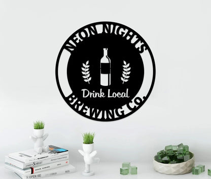 Personalized Brewery Metal Sign Metal Wall Art Housewarming Gift Gift For Him Boyfriend Gift Husband Gift Metal Wall Yorch Laser Cut Metal Signs Custom Gift Ideas