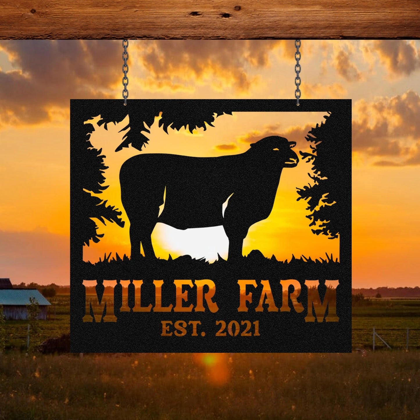 Metal Farm Sign Dorper Sheep Monogram, Custom Outdoor Ranch, Stable, Wall Decor Art Gift, Metal Laser Cut Metal Signs Custom Gift Ideas