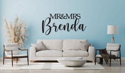 Mr Mrs Last Name Sign, Custom Wedding, Last Name, Name Sign, Wedding Backdrop, Custom Wedding Decor, Personalized Farmhouse Decor Laser Cut Metal Signs Custom Gift Ideas