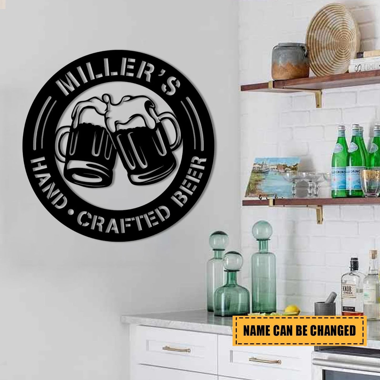 Personalized Hand Crafted Beer Metal Bar Sign, Metal Laser Cut Metal Signs Custom Gift Ideas