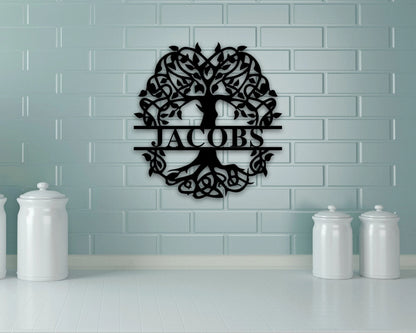 Personalized Tree Of Life Wall Art Custom Tree Of Life Wall Decor Tree Of Life Sign Personalized Couples Gift Housewarming Gift Anniversary, Metal Laser Cut Metal Signs Custom Gift Ideas