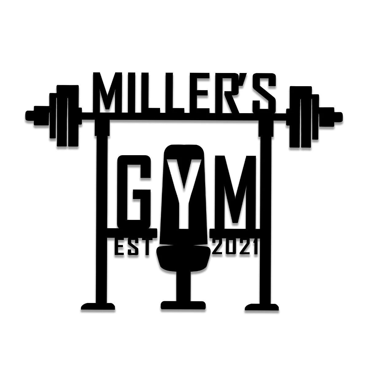 Metal Gym Sign, Custom Fitness Center, Club Wall Decor, Wedding Art Gift For Him her, Metal Laser Cut Metal Signs Custom Gift Ideas