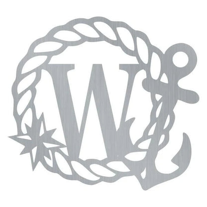 Anchor Monogram Initial Customized Metal Signs Custom Metal Sign Custom Signs Metal Sign
